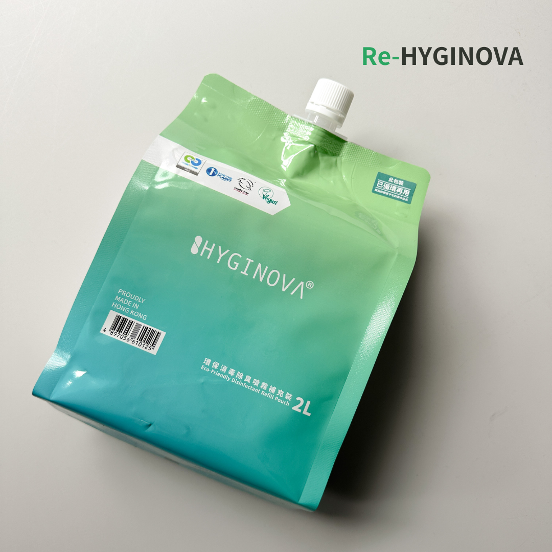 Re-HYGINOVA 重用包裝系列：消毒劑 - 2L補充裝
